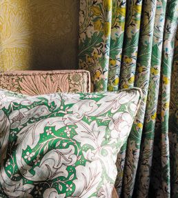 Bachelors Button Fabric by Morris & Co Leaf Green/Sky