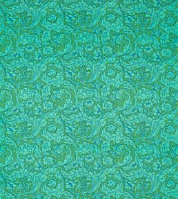 Bachelors Button Fabric by Morris & Co Turquoise