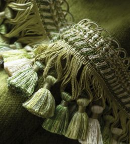 Bagatelle Scalloped Tassel Fringe Trimming by Samuel & Sons Fern