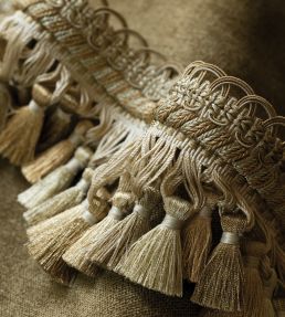 Bagatelle Scalloped Tassel Fringe Trimming by Samuel & Sons Scarlet Rose