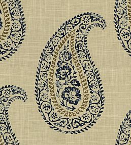 Madira Fabric by Baker Lifestyle Indigo/Taupe