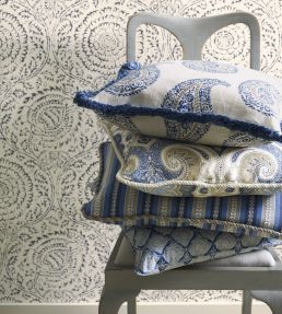 Madira Fabric by Baker Lifestyle Indigo/Taupe