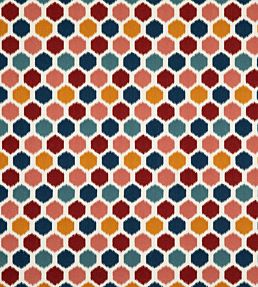Pinata Fabric by Baker Lifestyle Indigo/Spice