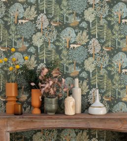 Ballad Wallpaper by Caselio Vert Kaki