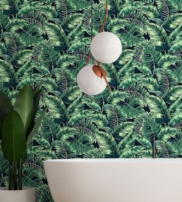 Banana Leaves Wallpaper by Brand McKenzie Leaf Green