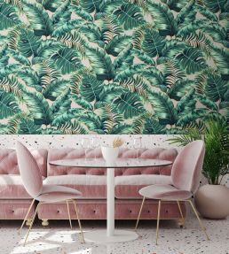 Banana Leaves Max Wallpaper by Brand McKenzie Blush Pink