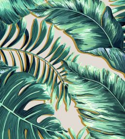 Banana Leaves Max Wallpaper by Brand McKenzie Blush Pink