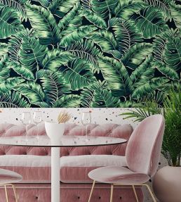 Banana Leaves Max Wallpaper by Brand McKenzie Leaf Green