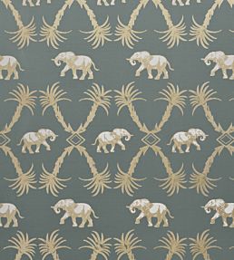 Elephant Palm Wallpaper by Barneby Gates Gunmetal/Gold
