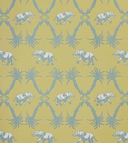 Elephant Palm Wallpaper by Barneby Gates Ochre/Blue