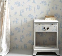 Promenade Wallpaper by Barneby Gates Wedgewood Blue