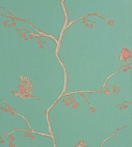 The English Robin Wallpaper by Barneby Gates Jade
