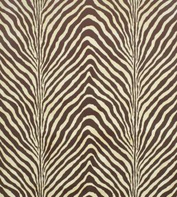 Bartlett Zebra Fabric by Ralph Lauren Chestnut