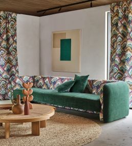Baru Fabric by Casamance Celadon/Pourpre