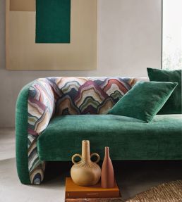 Baru Fabric by Casamance Celadon/Pourpre