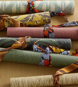 Batik Stripes Wallpaper by Eijffinger Green