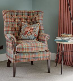 Bayley Plaid Fabric by Ian Sanderson Teal