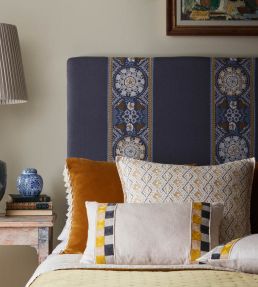 Beauchamp Velvet Cushion 55 x 55cm by James Hare Ochre