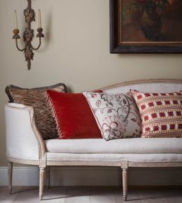 Beauchamp Velvet Cushion 55 x 55cm by James Hare Tobasco