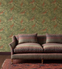 Beaumaris Fabric by Mulberry Home Red/Green