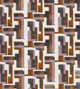 Bebop Fabric by Casamance Parme / Anthracite