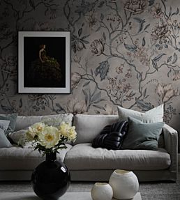 Belinda Wallpaper by Sandberg Misty Blue