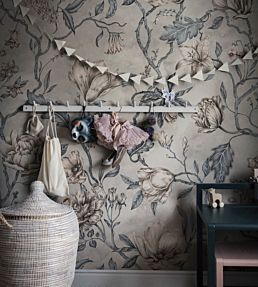 Belinda Wallpaper by Sandberg Misty Blue