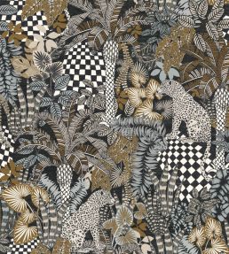 Belize Wallpaper by Casamance Noir/Fauve