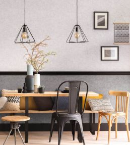 Benton Uni Wallpaper by Caselio Gris beton fonce