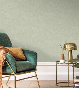 Benton Uni Wallpaper by Caselio Vert lichen