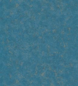 Benton Uni Metallic Wallpaper by Caselio Bleu madure dore