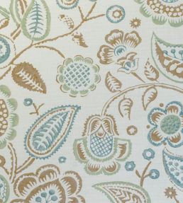 Bepton Fabric by Titley and Marr Aqua, Opal & Flax