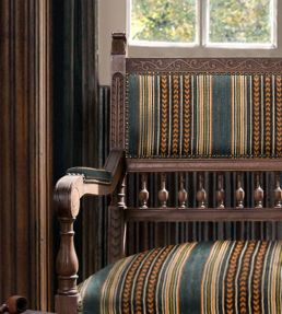 Berber Stripe Fabric by Mulberry Home Spice