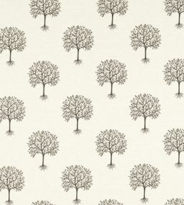 Bergamot Fabric by Clarke & Clarke Charcoal/Linen