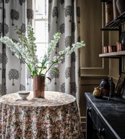 Bergamot Fabric by Clarke & Clarke Multi/Linen