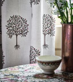 Bergamot Fabric by Clarke & Clarke Multi/Linen