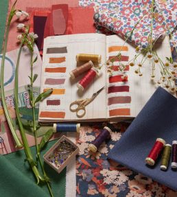 Betsy Flora Fabric by Liberty Red Lac