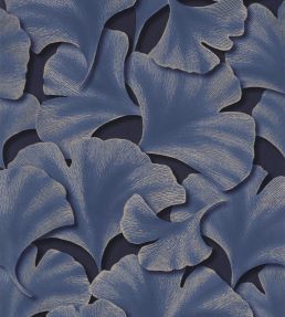 Biloba Wallpaper by Casadeco Bleu Indigo