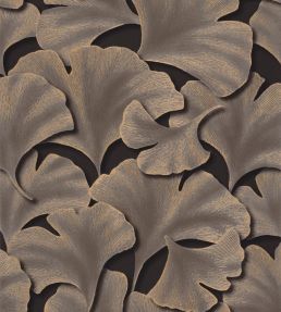 Biloba Wallpaper by Casadeco Noir Fusain