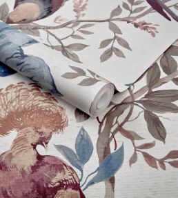 Bird Sonnet Mural by 1838 Wallcoverings Chambray