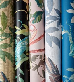 Bird Sonnet Mural by 1838 Wallcoverings Chambray