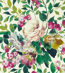 Bloom Wallpaper by Clarke & Clarke Fuschia