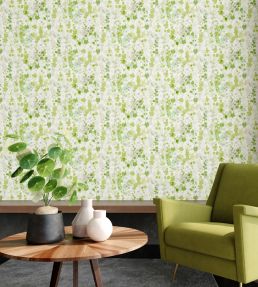 Blossom Wallpaper by Ohpopsi Mustard Grey