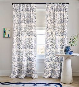 Blossom Tree Fabric by Jane Churchill Aqua / Pink