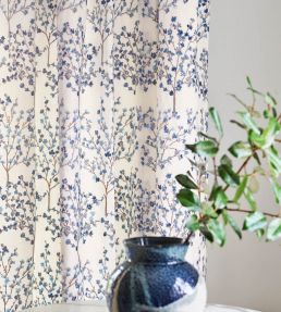 Blossom Tree Fabric by Jane Churchill Aqua / Pink
