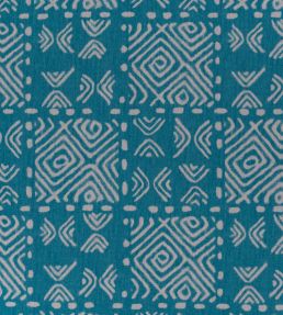 Bogolan Fabric by Titley and Marr Turquoise