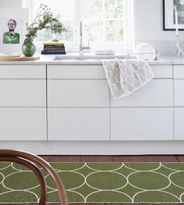 Pappelina Boo Runner rug Dark Olive/Vanilla BOO1J720 Dark Olive/Vanilla