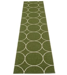 Pappelina Boo Runner rug Dark Olive/Vanilla BOO1J720 Dark Olive/Vanilla