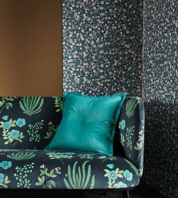 Botanical Flora in Wellington Velvet Fabric by Liberty Jade