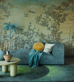 Botanical Oasis Mural by Eijffinger Blue